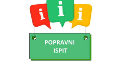 OBAVIJEST O POPRAVNOM ISPITU